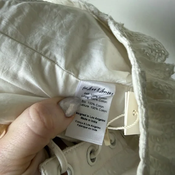 For Love & Lemons White Tea Time Corset Top S NWT - Picture 8 of 8